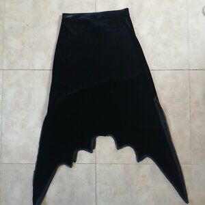 Velvet Gothic Witchy Asymmetrical Skirt Cosplay Costume